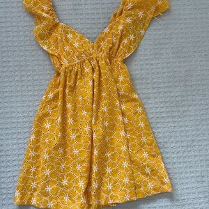 Flying Tomato Yellow Floral Mini Dress